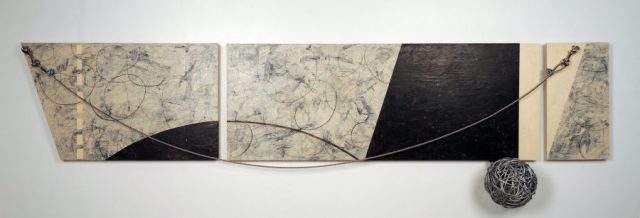 Mary Walker, "Catenary Curve Series: Theme", mixed media