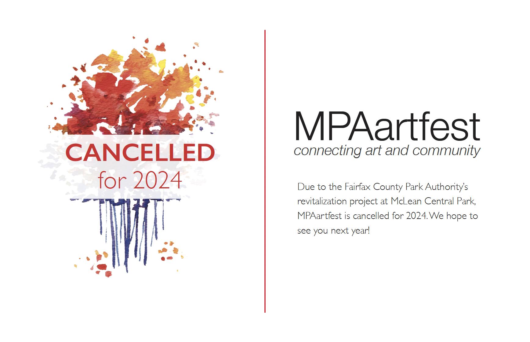 MPAartfest Postponed
